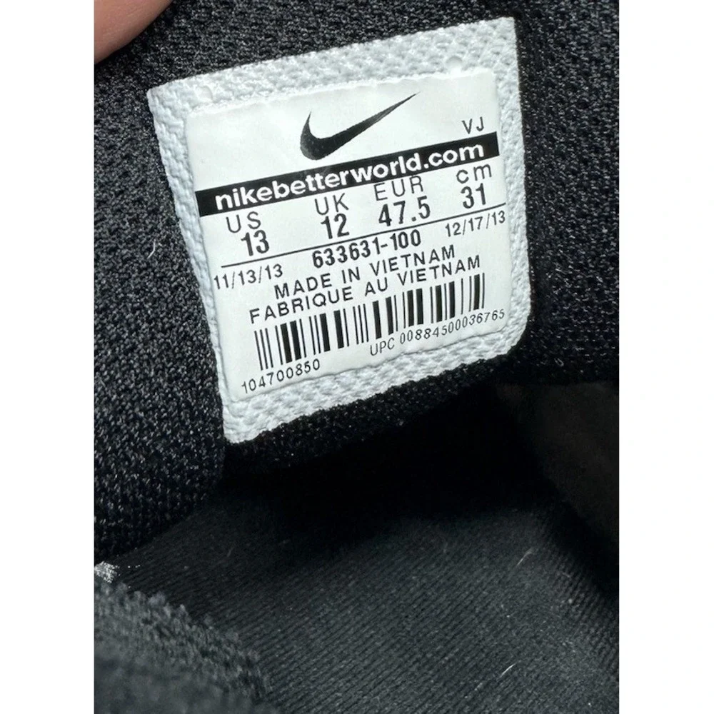 2014 Nike Shox Current 633631-100 Shoes White Black Men's Size 13 Sneakers